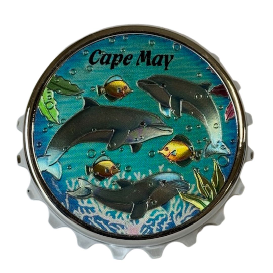 Cape May Dolphins Bottle Opener Mag