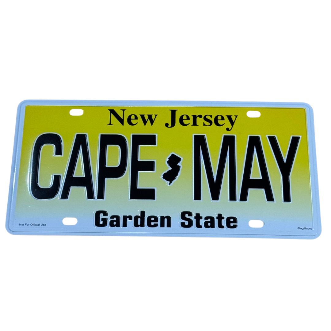 Cape May, NJ Garden State License Plate Sign