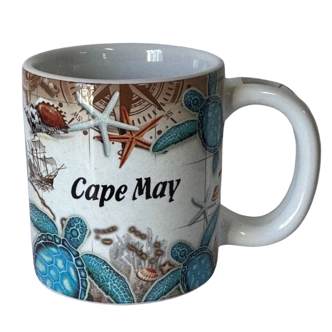Cape May Turtle Map Mini 4 oz Mug