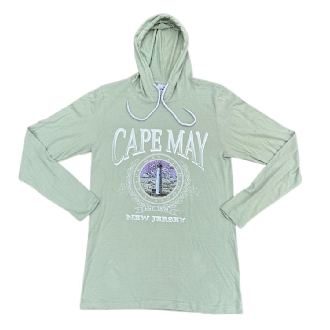 Cape May NJ Lighthouse LS Hoodie Tee