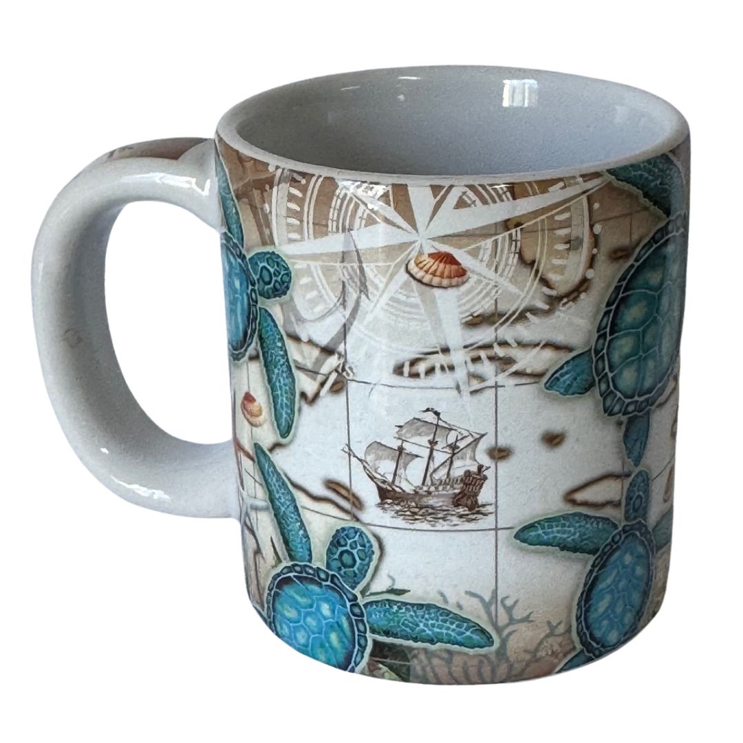 Cape May Turtle Map Mini 4 oz Mug