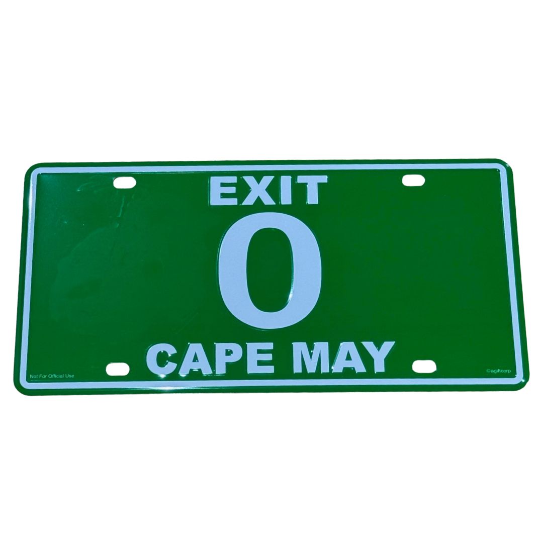 Exit 0 License Plate Sign