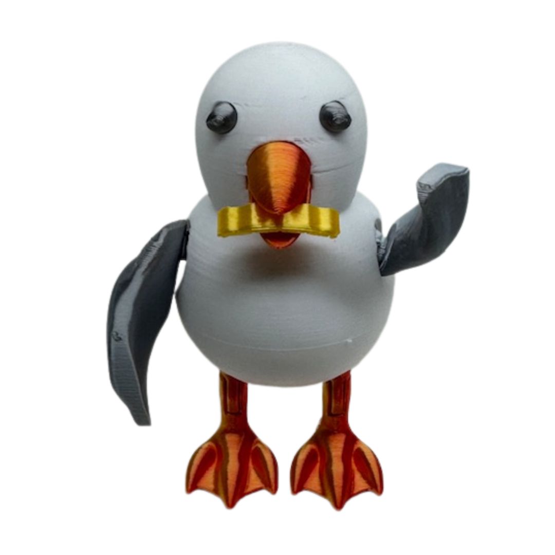 3D Printed Seagull with French Fry