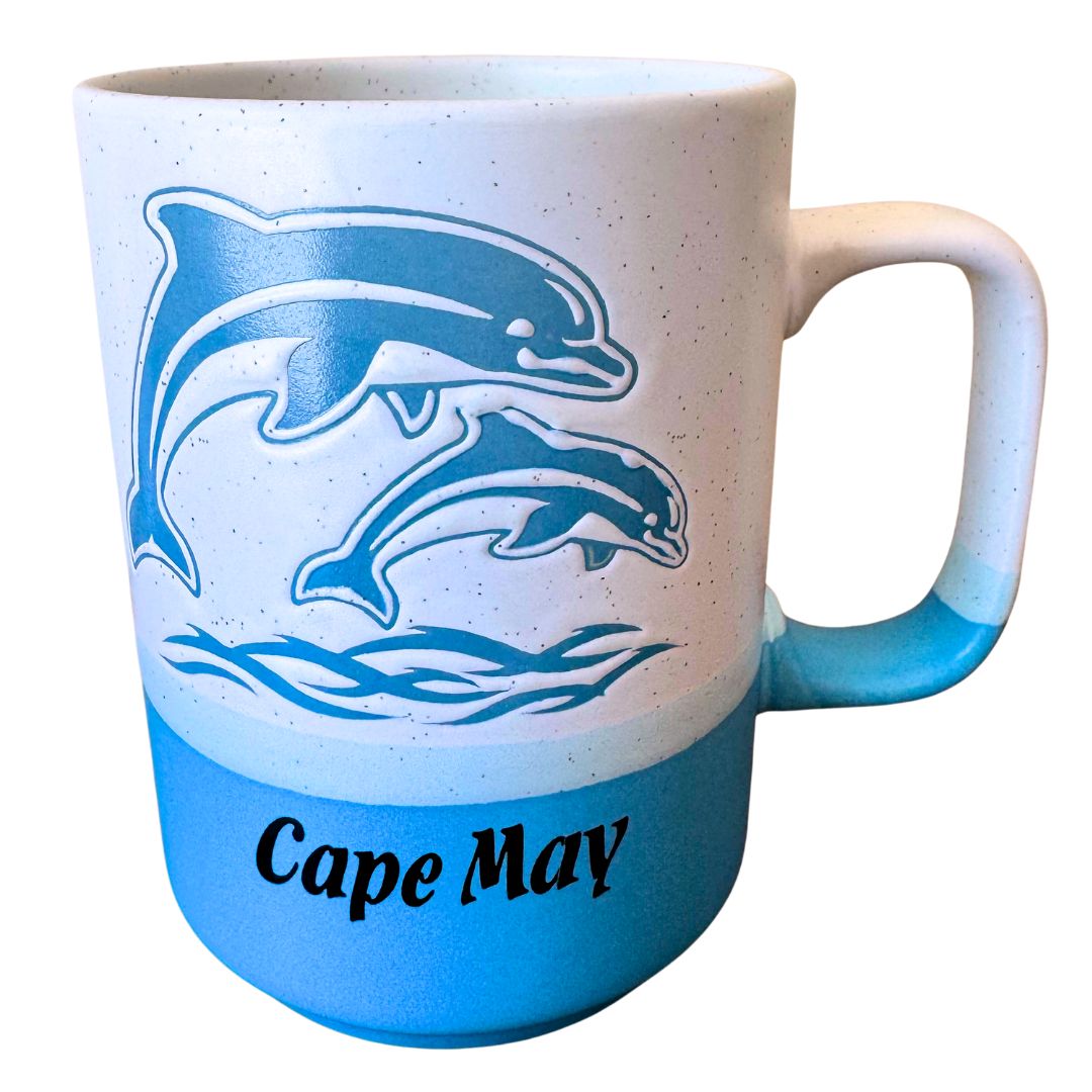 Blue Cape May Dolphins Mug