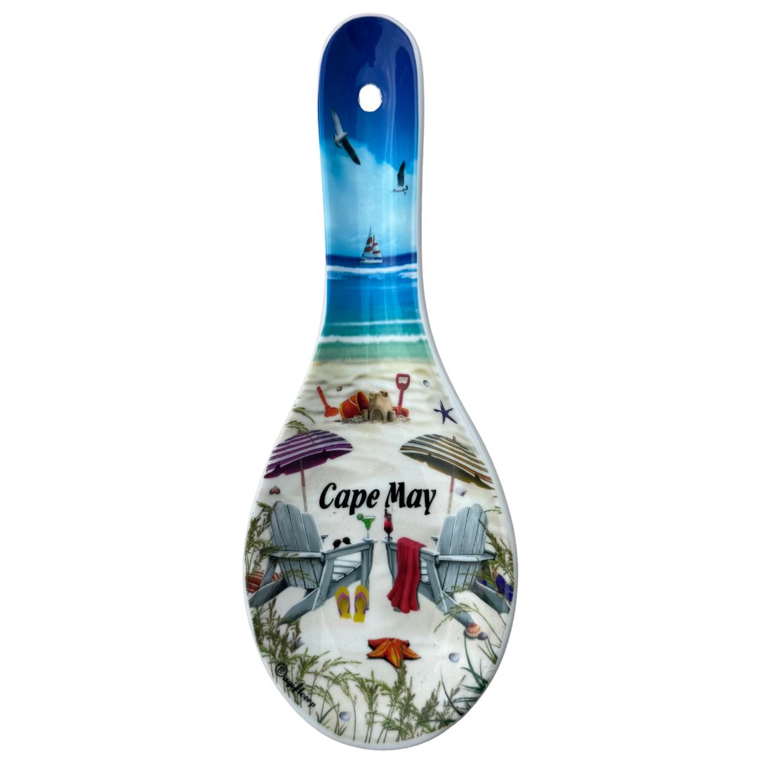 Cape May Beach Scene Spoon Rest