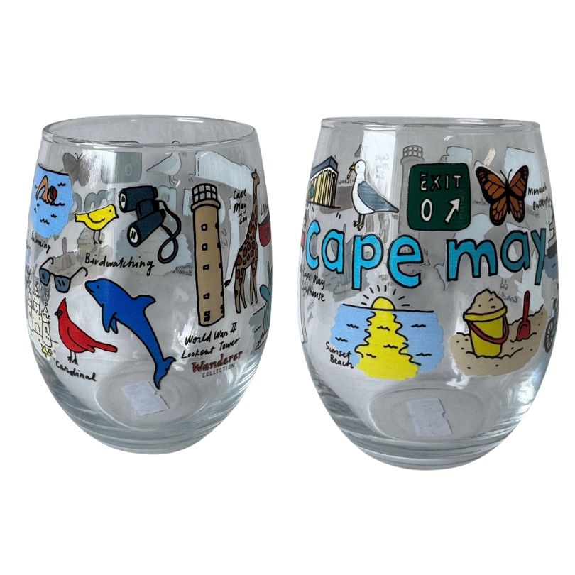 Cape May Wanderer Stemless Wine Glass