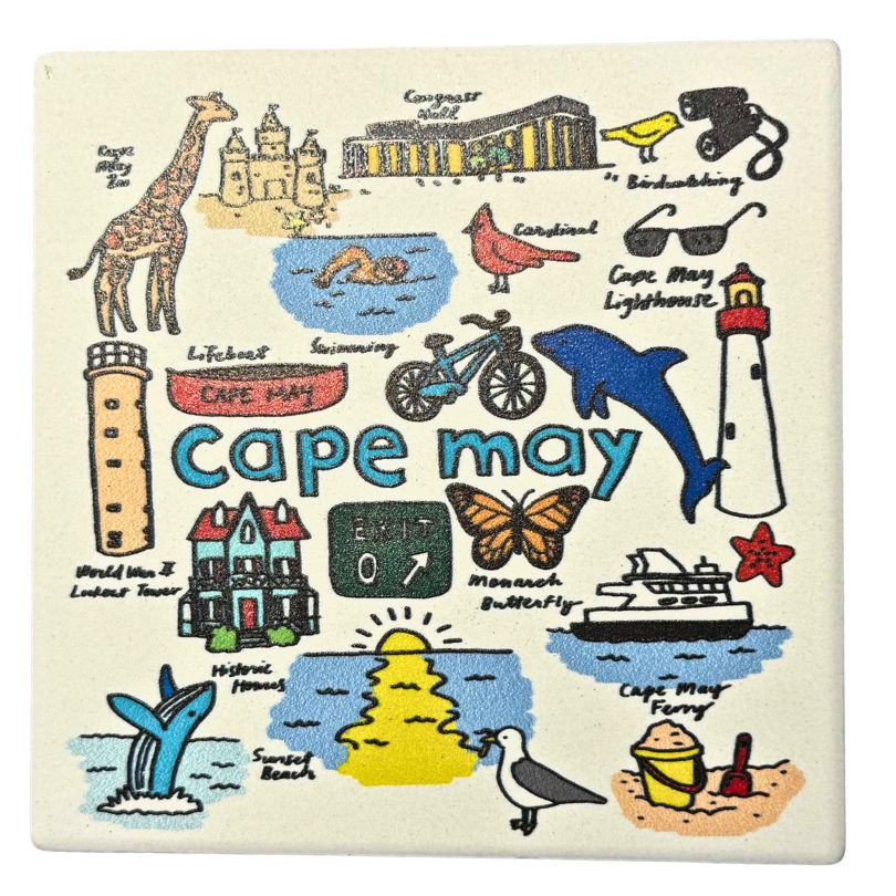Cape May Wanderer Ceramic Coaster