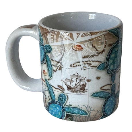 Cape May Turtle Map Mini 4 oz Mug