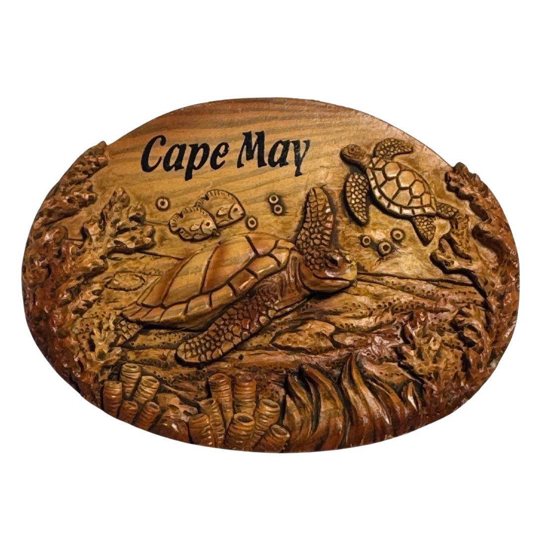 Cape May Turtle Wood Magnet