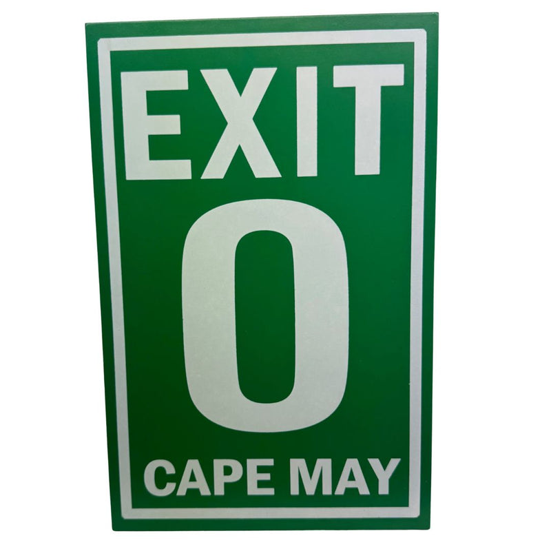 Exit 0 Cape May Sign