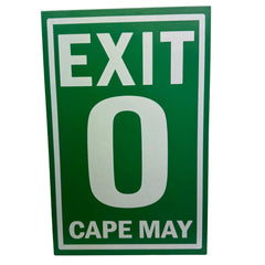 Exit 0 Cape May Sign