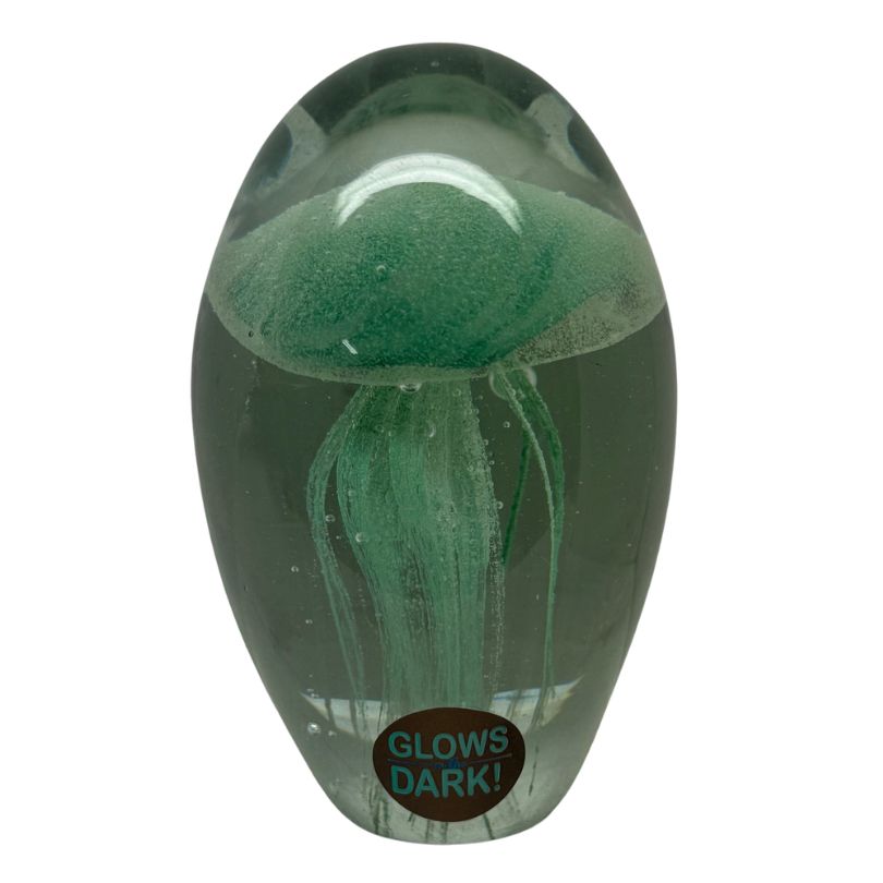Green Glass Jellyfish - Glow in the Dark