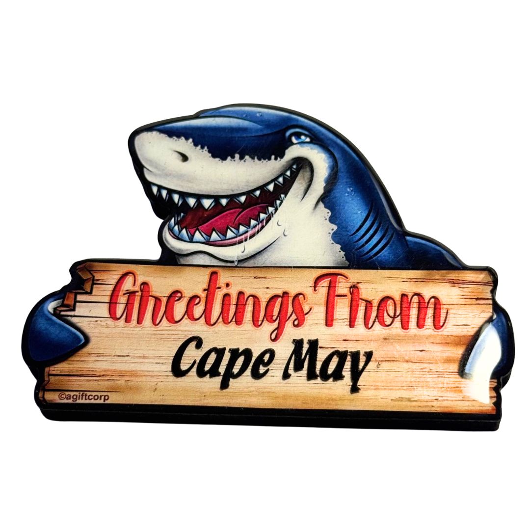 Greetings from Cape May Shark Magnet