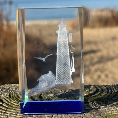 Cape May Beach Scene with Lighthouse Hologram