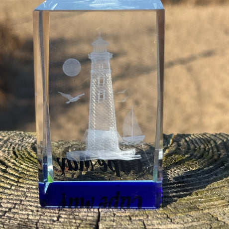 Cape May Beach Scene with Lighthouse Hologram