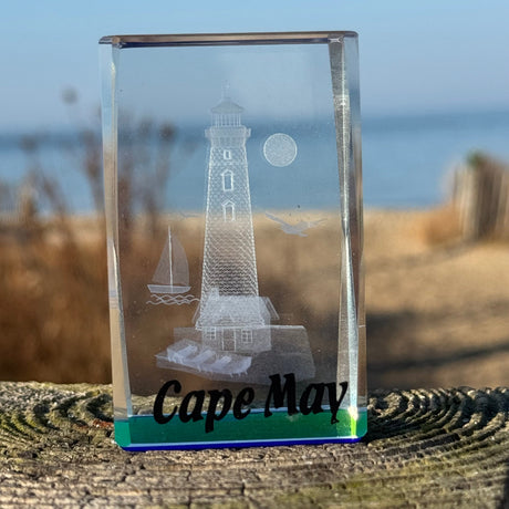 Cape May Lighthouse and Beach Scene Hologram