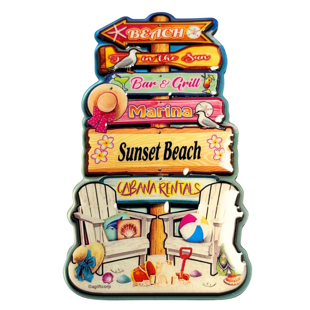 SB Beach Signs and Chairs Mag