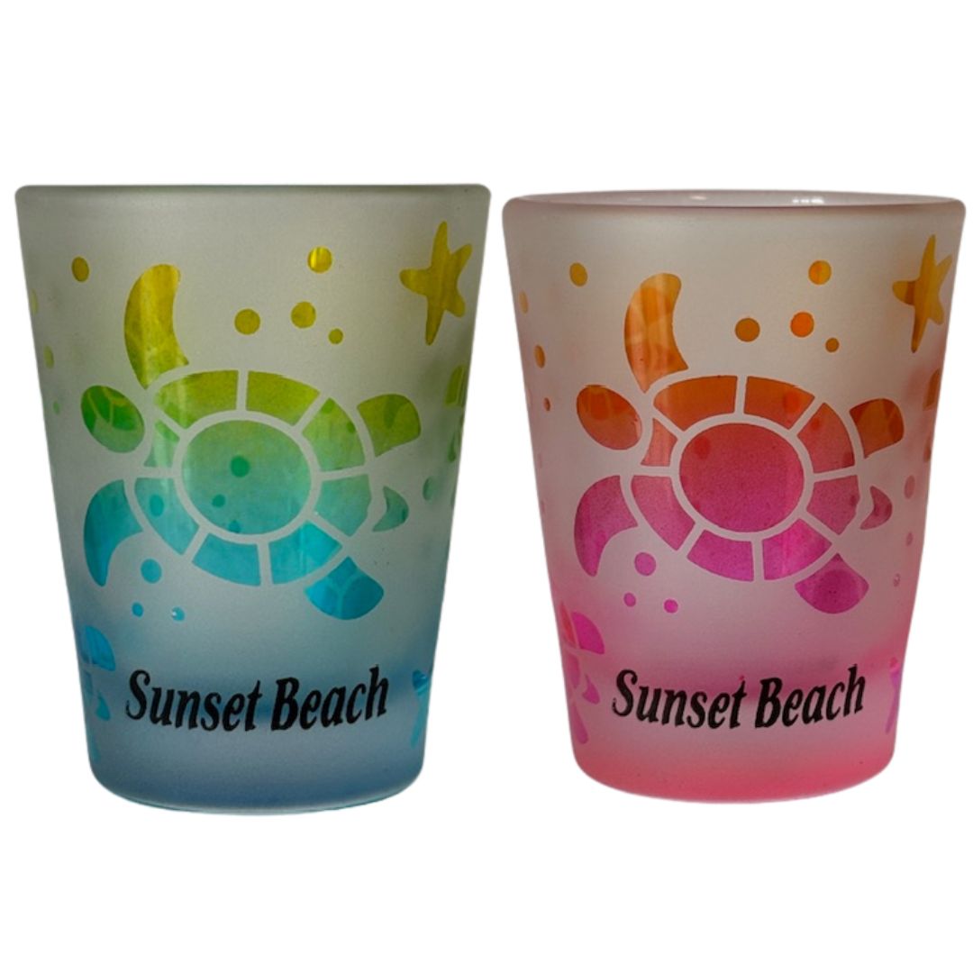 Sunset Beach Turtle Shot Glass