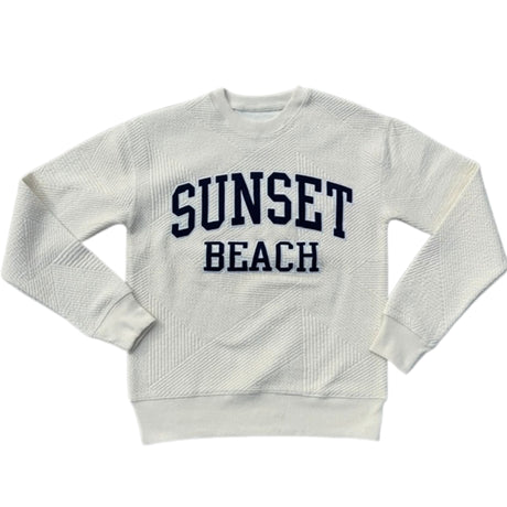 Sunset Beach Waffle Knit Sweatshirt