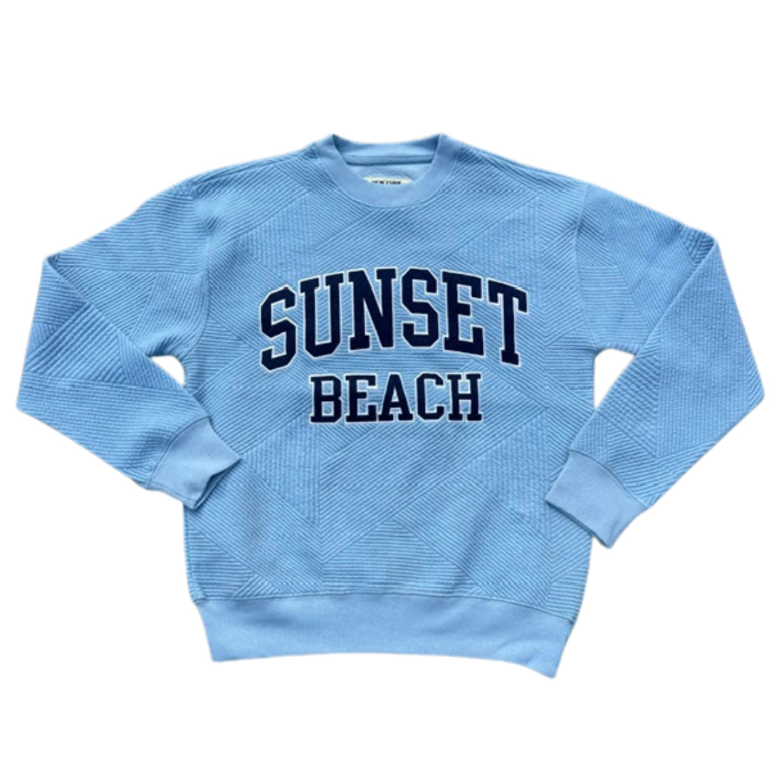 Sunset Beach Waffle Knit Sweatshirt