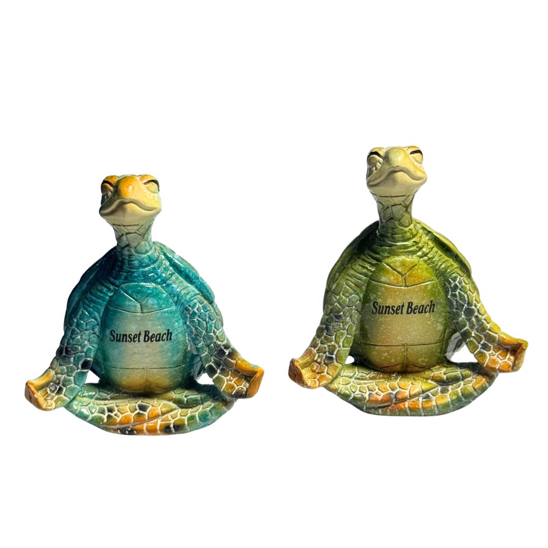 Sunset Beach Yoga Turtle Figurine