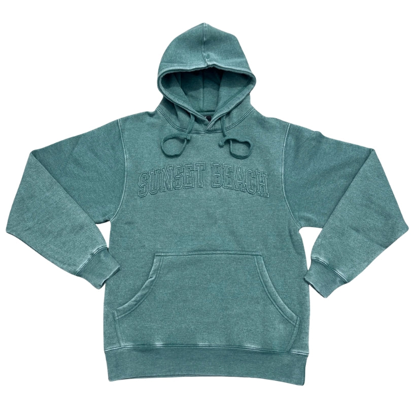 Sunset Beach Raised Lettered Hooded Sweatshirt