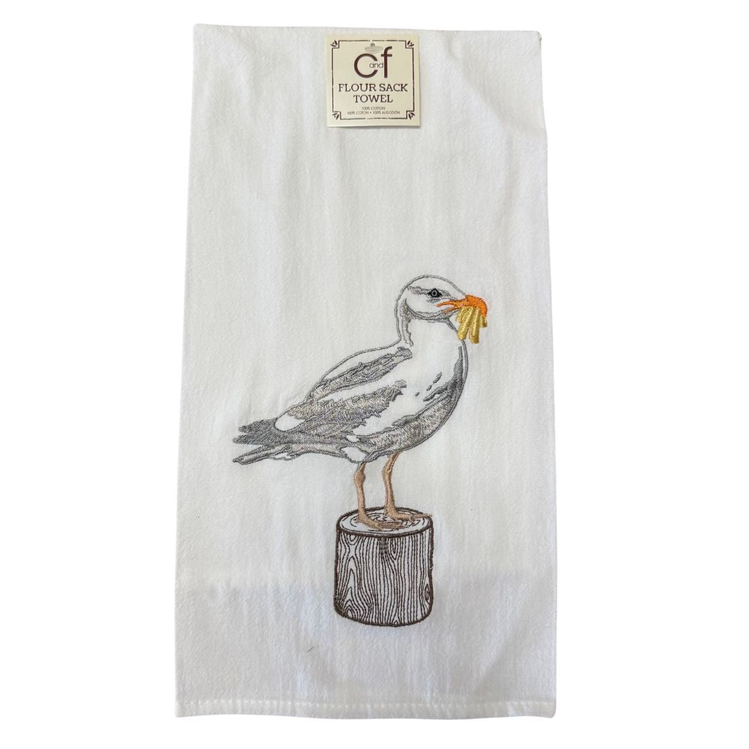 Sea Gull with French Fries Dish towel