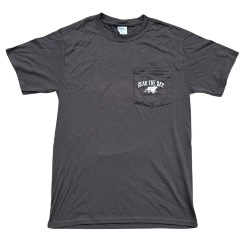 Sea the Day Concrete Ship Pocket Tee
