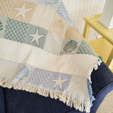 Seashells by the Seashore Beachy Throw