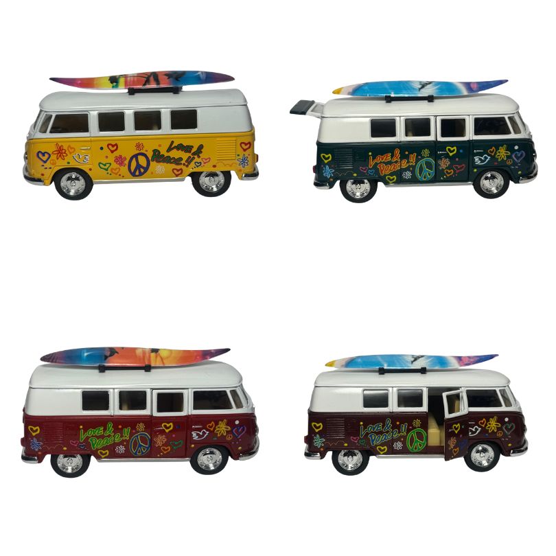 Love and Peace VW Van with Surfboard