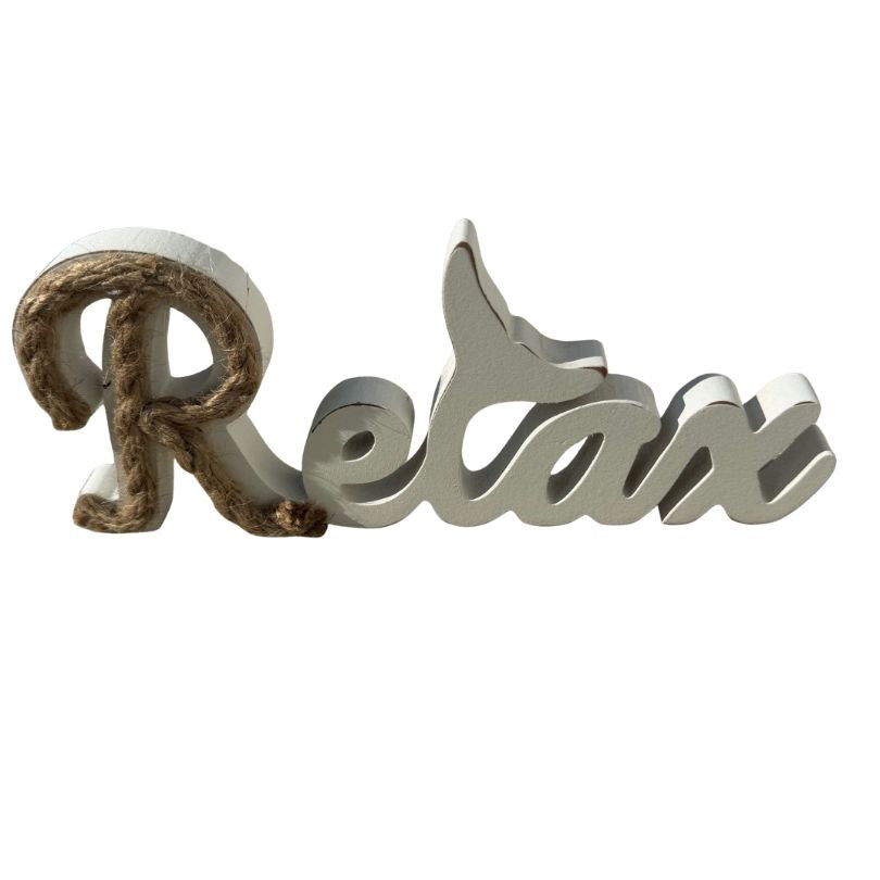 Whale's Tale Rope Relax Sign
