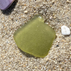 Light Citron Yellowish Sea glass