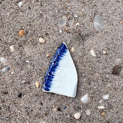 Dark Blue Rimmed Sea Pottery