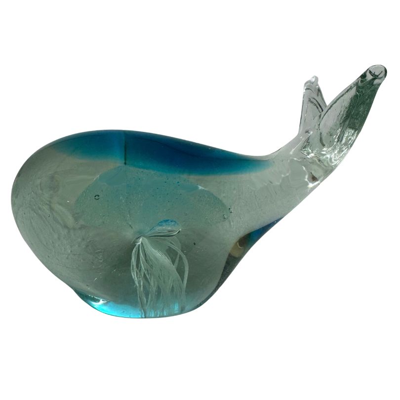 Glass Whale with Jellyfish Design