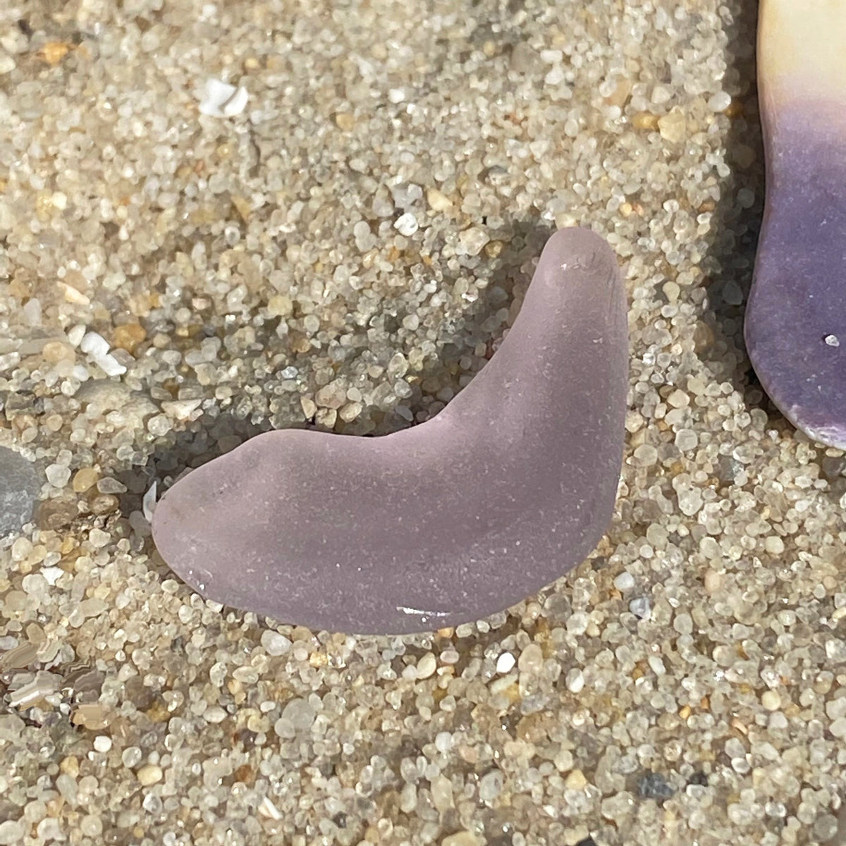 Lavender Boomerang Sea Glass