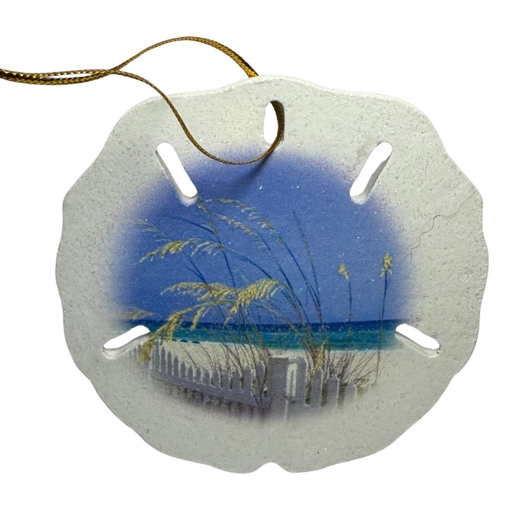 Sand Dollar Beach Scene Ornament