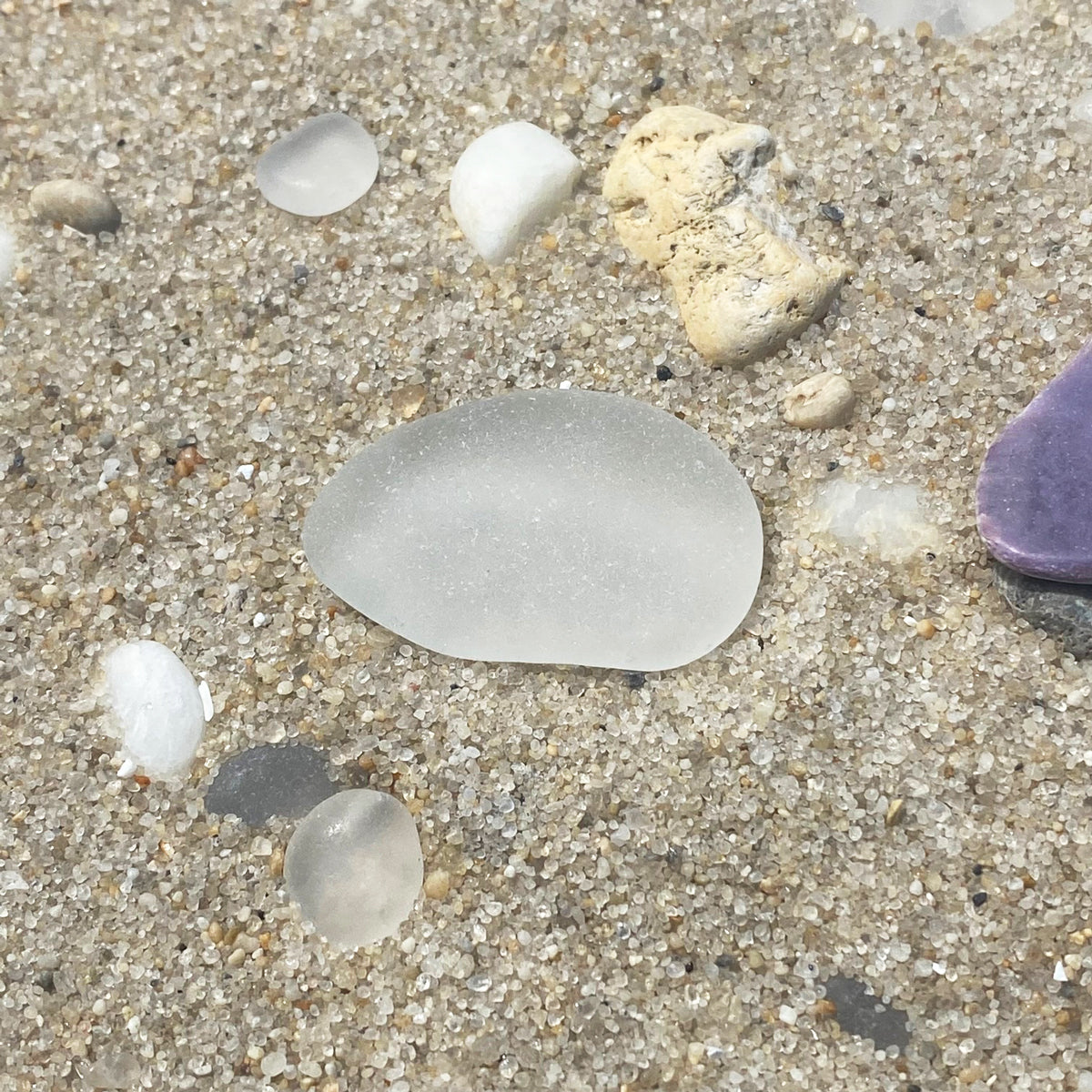 Smooth White Sea Glass