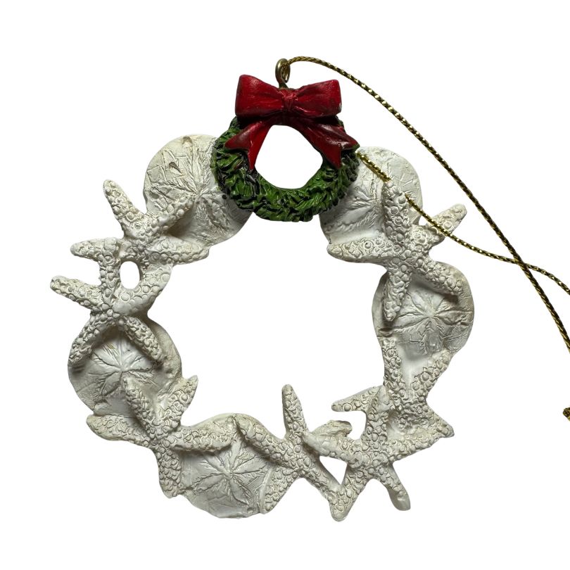 Sand Dollar Starfish Wreath Ornament