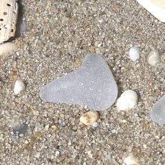 White Triangle Sea Glass
