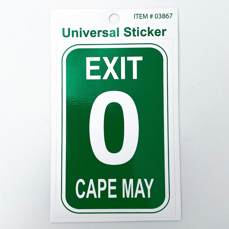 Exit 0 Cape May Sticker
