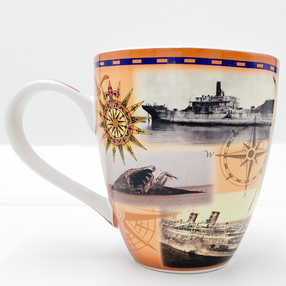 Cape May Map Mug with Concrete Ship Atlantus